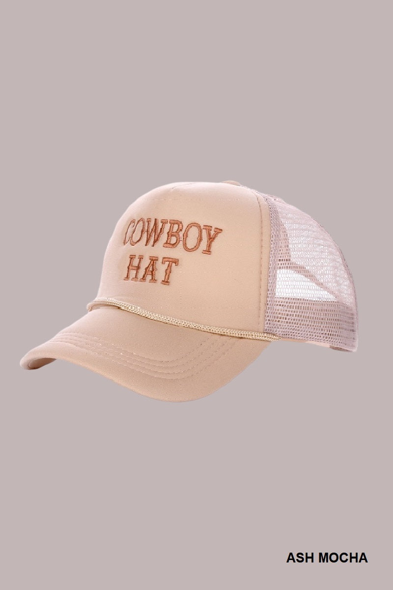 The cowboy hat baseball mesh cap