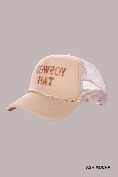 The cowboy hat baseball mesh cap
