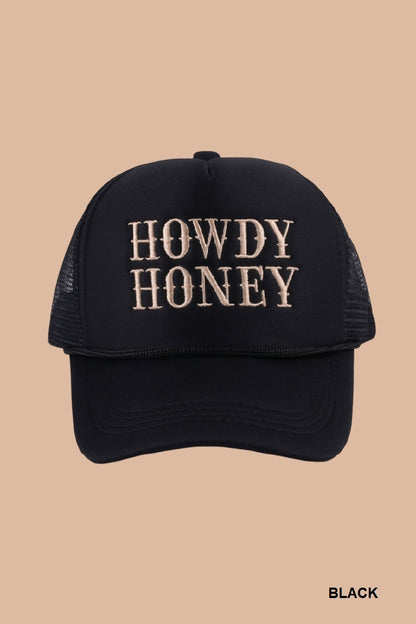 Howdy honey mesh trucker cap