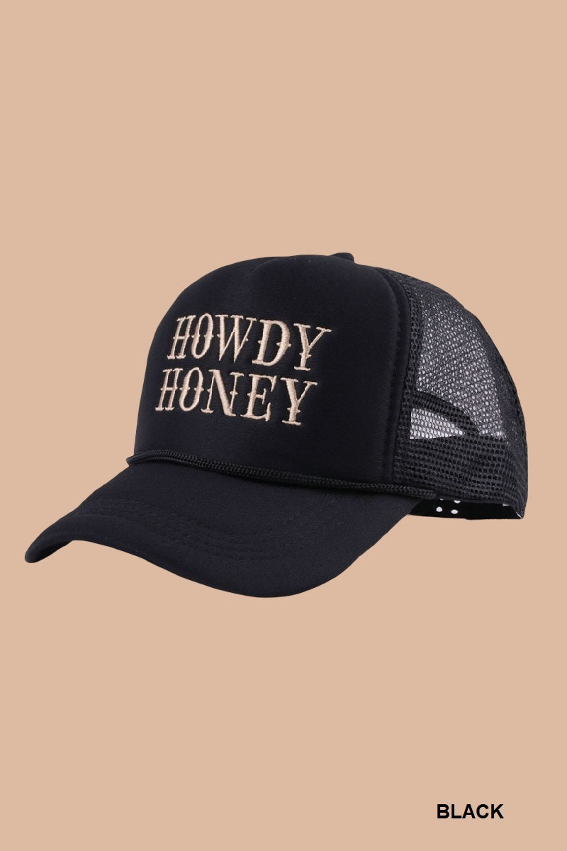 Howdy honey mesh trucker cap