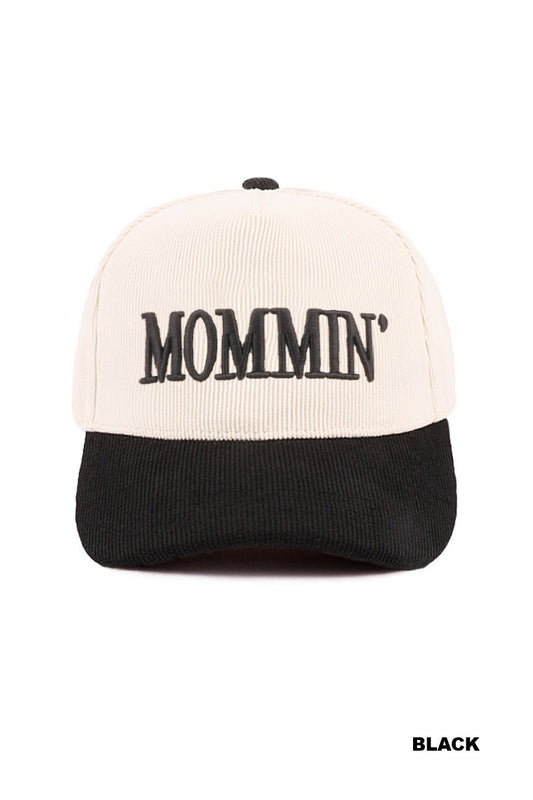 Mommin' two tone corduroy cap