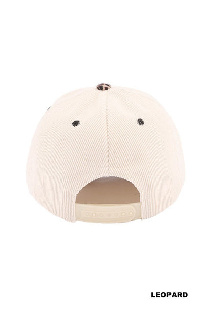 Mommin' two tone corduroy cap