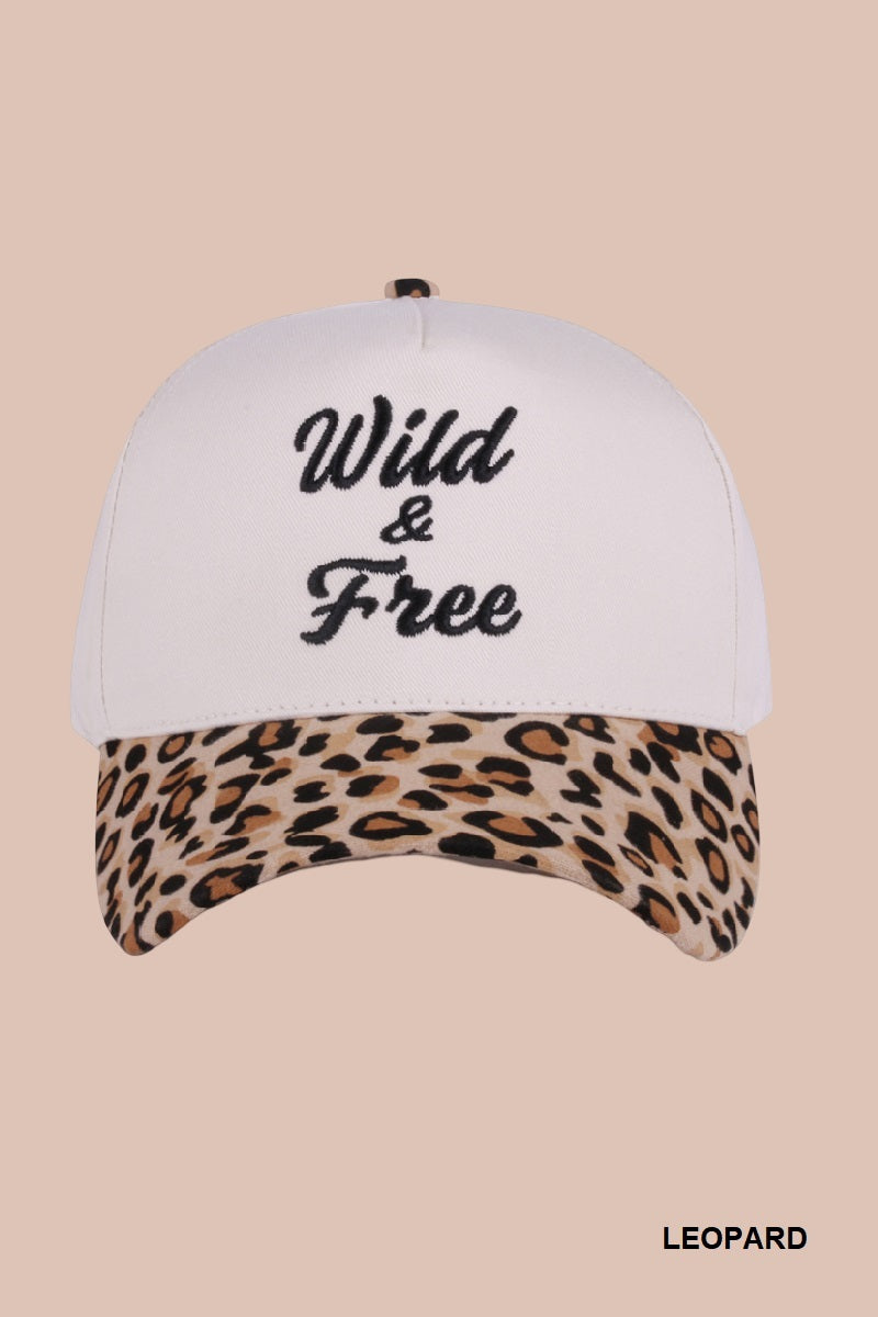 Wild & free two tone canvas cotton cap - Whimsical Details - ["Baseball Cap","Canvas","cotton","trendy"]