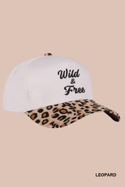 Wild & free two tone canvas cotton cap - Whimsical Details - ["Baseball Cap","Canvas","cotton","trendy"]
