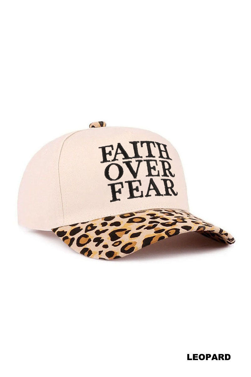 Faith over fear two tone cotton hat - Whimsical Details - ["Baseball Cap","hat","trucker hat"]