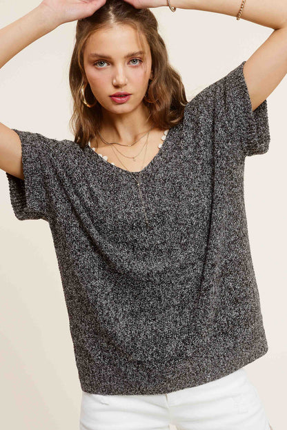 Soft Lightweight Loose Fit Textured Pullover Sweater