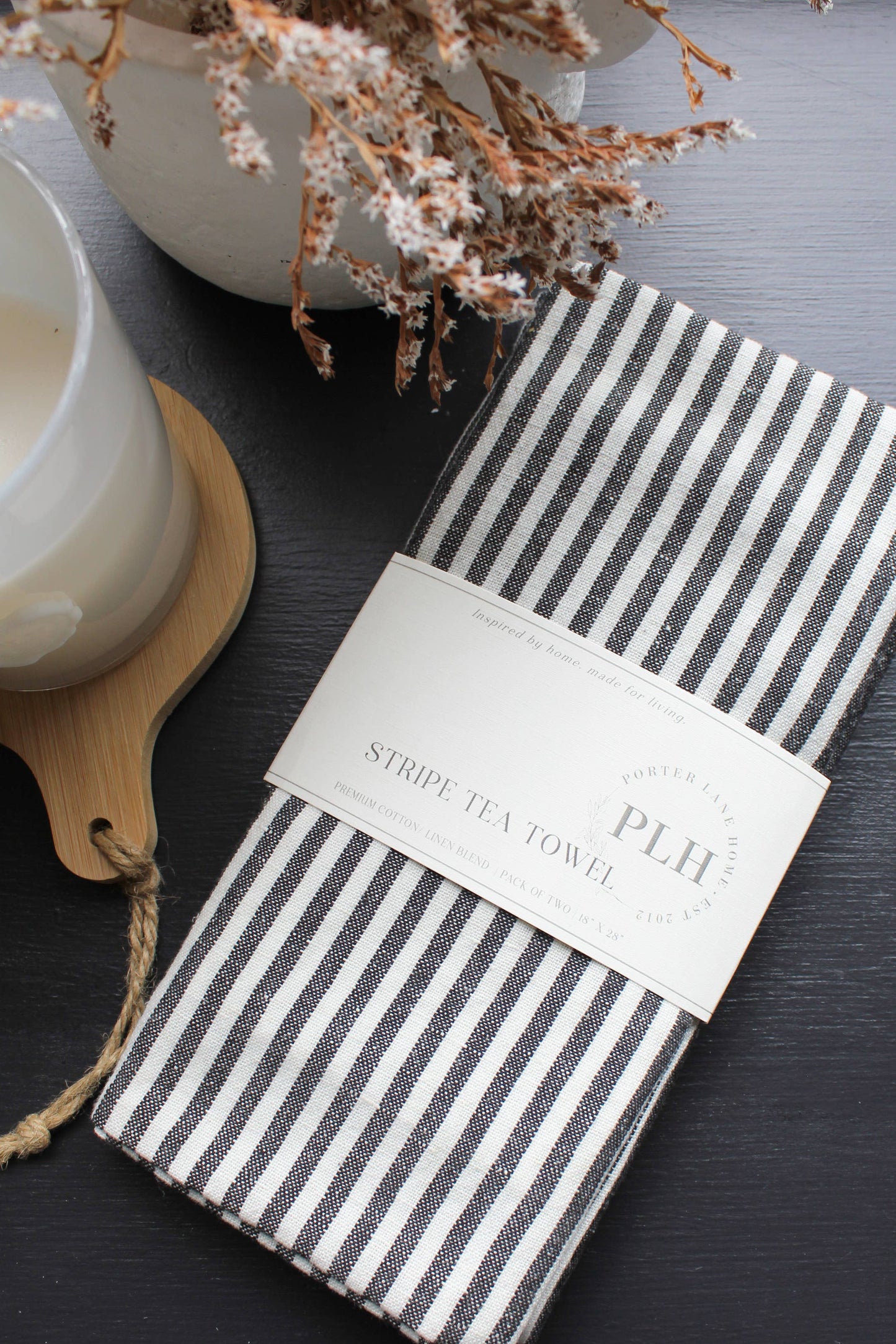 Stripe Tea Towel Set - Whimsical Details - ["dish towel","hand towel","tea towel","towels"]