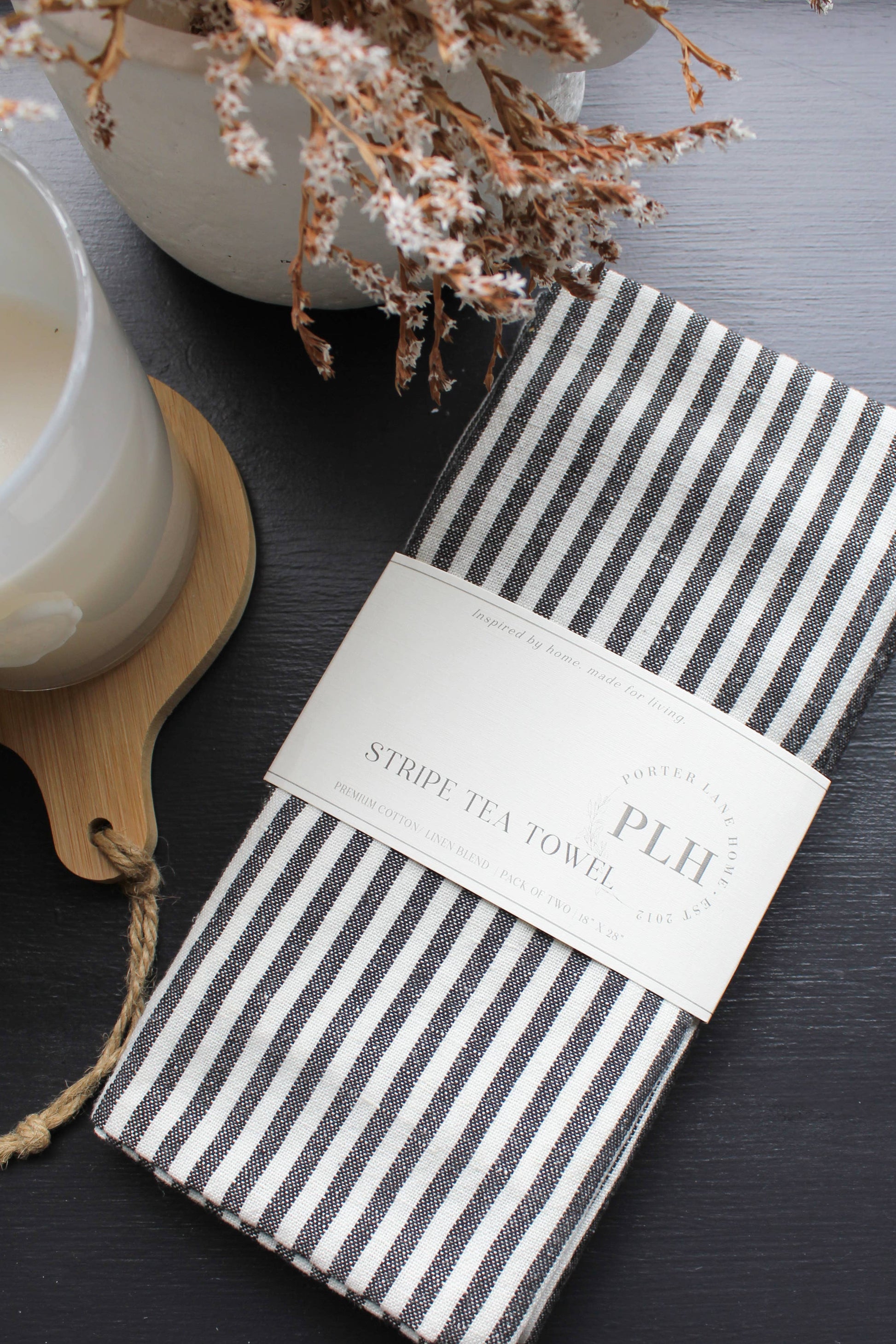 Stripe Tea Towel Set - Whimsical Details - ["dish towel","hand towel","tea towel","towels"]