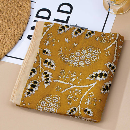 Vintage Botanical Floral Paisley Square Scarf