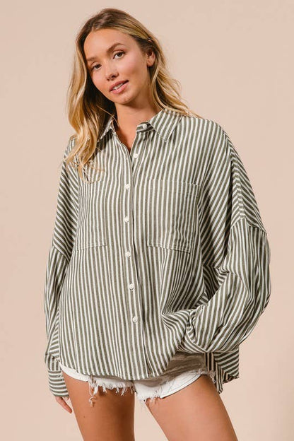 Loose Fit Striped Shirt