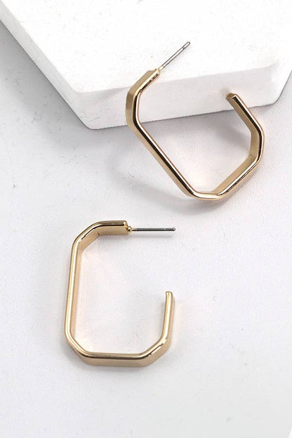 Savannah Geo Shaped Hoop Earrings