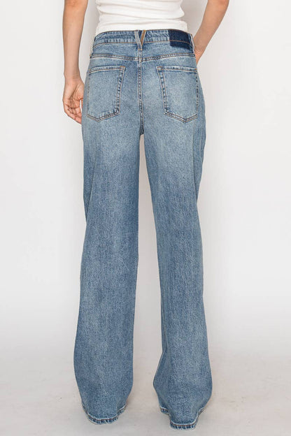 Ultra High Rise 90's Straight Jeans - Whimsical Details - ["denim","jeans","straight jeans"]