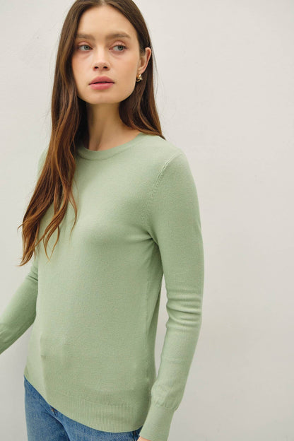 Basic Crew Neck Soft Knit Sweater
