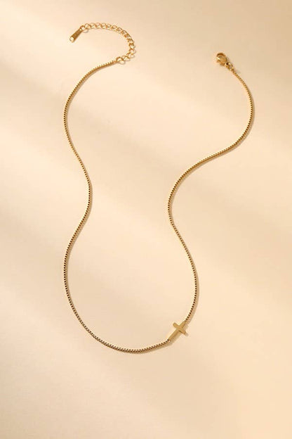 Blaire 18K Gold Plated Cross Necklace