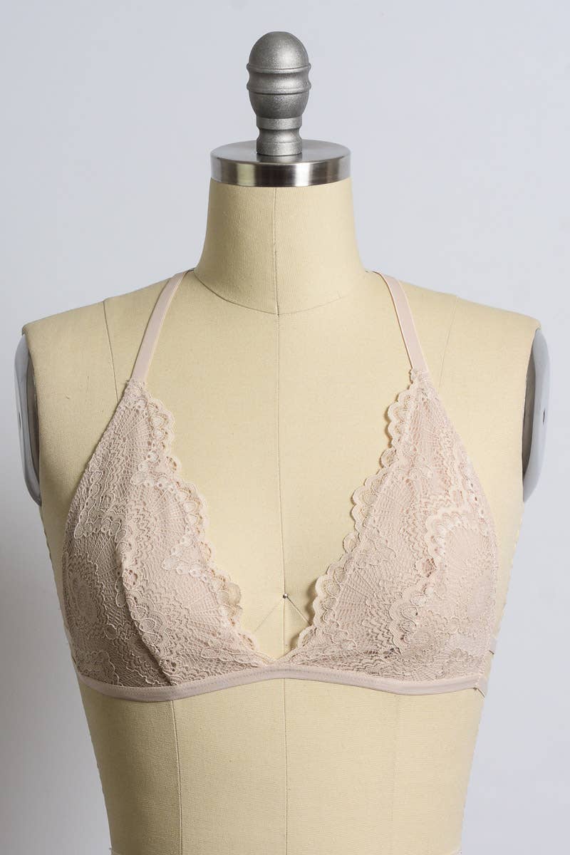 Triangle Lace Bralette - Whimsical Details - 