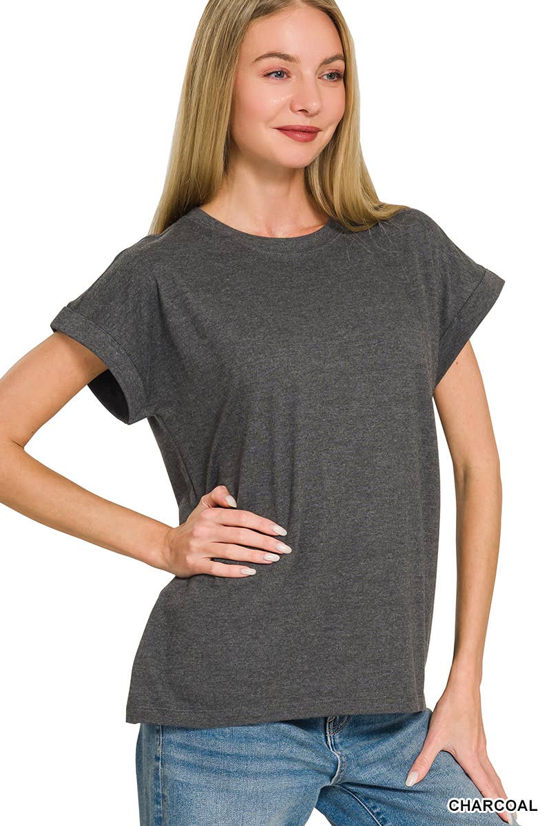 Cotton Crew Neck Short Sleeve T-shirt