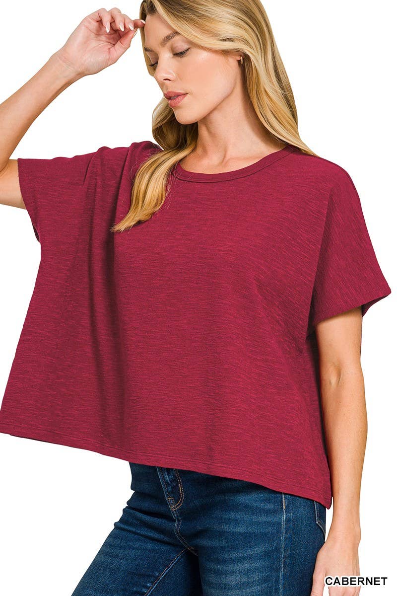 Cotton Slub Oversize Tee