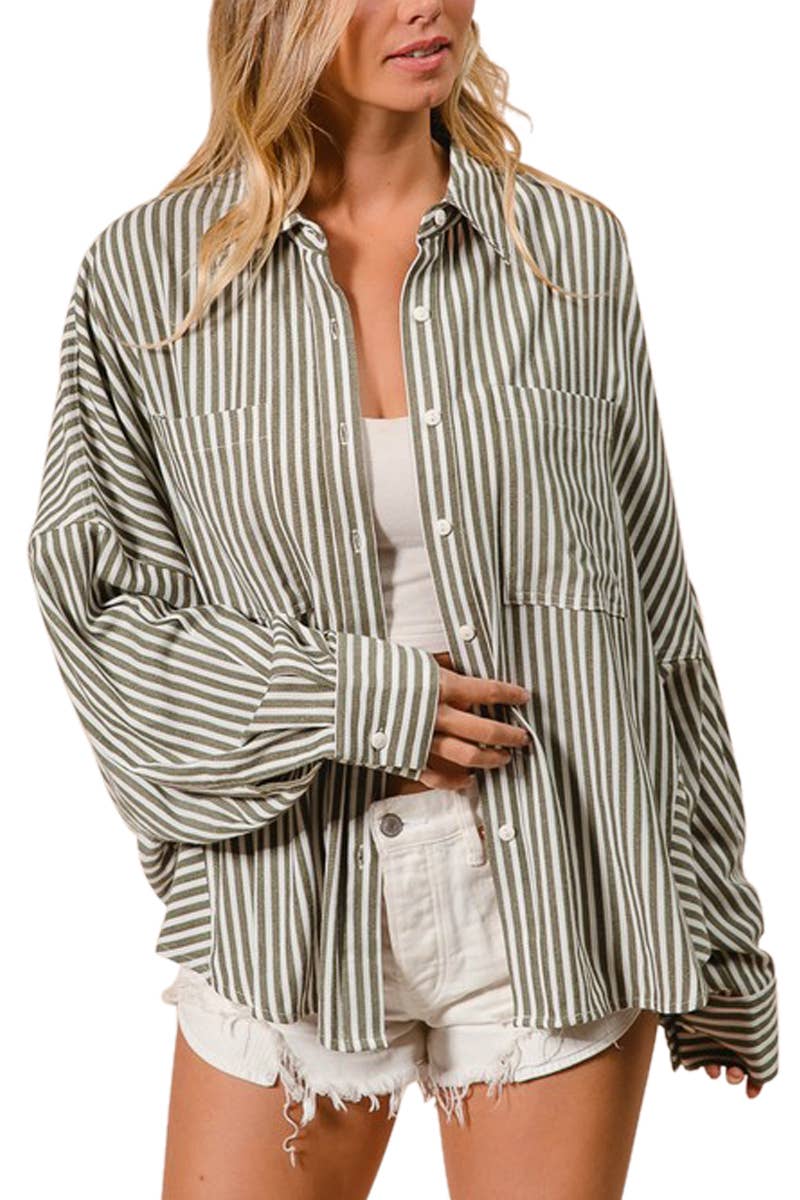 Loose Fit Striped Shirt