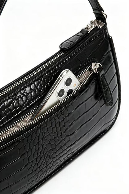 Crocodile Pattern Clutch Shoulder Tote
