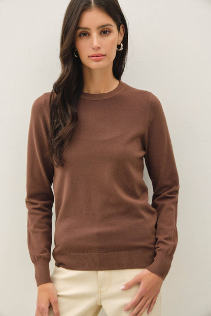 Basic Crew Neck Soft Knit Sweater
