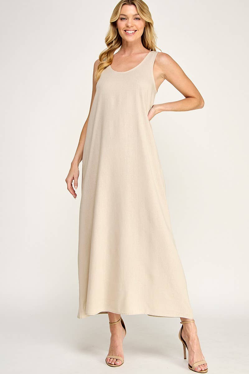 Linen Maxi Dress – Whimsical Details