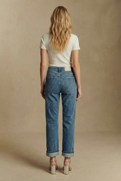 Tummy Control High Rise Slim Straight Jeans