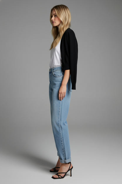 Tapered Mid Rise Wide Baggy Jean