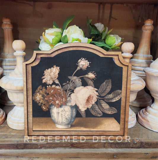 Provincial Vintage Flowers Framed Art - Whimsical Details - ["art","flowers","french","painting","picture","provincial"]