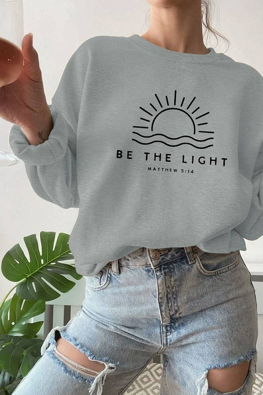 Be The Light Mathew 5:14 Sweatshirt STC189C347 - Whimsical Details