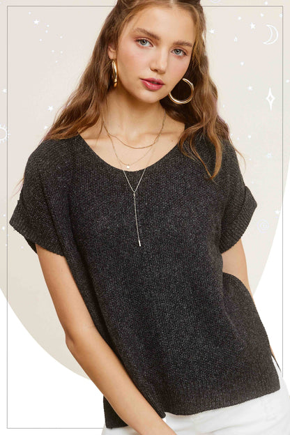 Soft Lightweight Loose Fit Textured Pullover Sweater