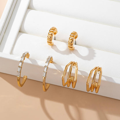 Trio Hoop Earrings Set