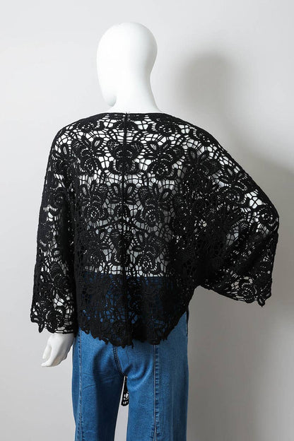 Crochet Floral Petal Kimono Wrap