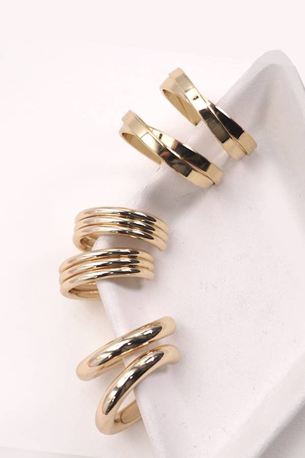 FREYA MULTI CLASSIC HOOP TRIO EARRINGS - Whimsical Details - ["earrings","gold","hoops"]