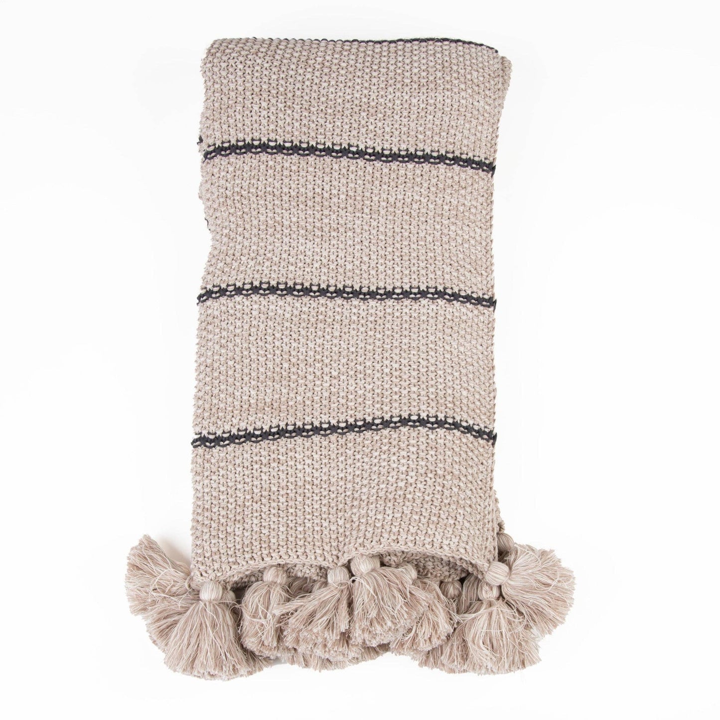 Recycled Cotton Decorative Throw Blanket - Whimsical Details - []