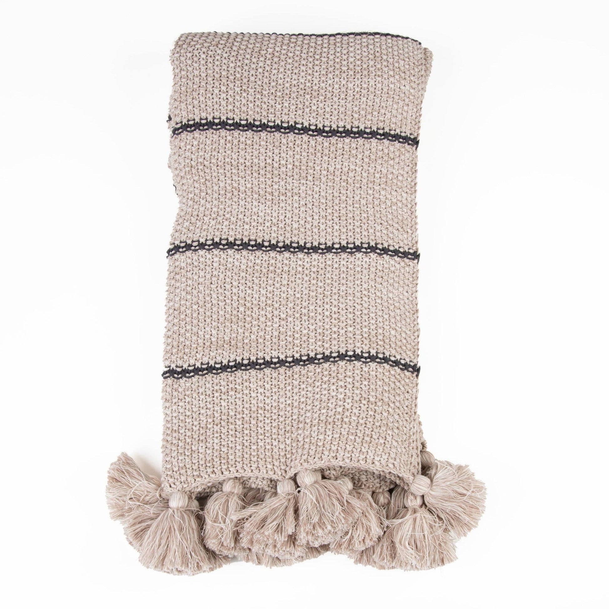 Recycled Cotton Decorative Throw Blanket - Whimsical Details - []