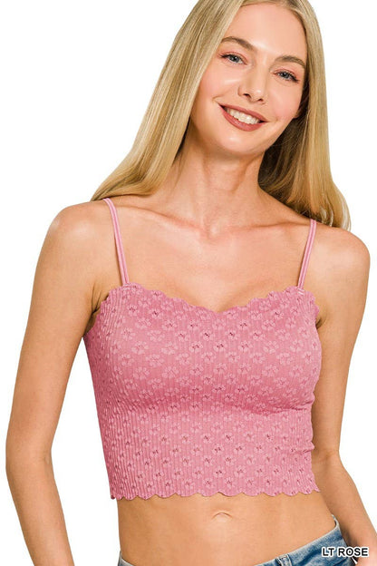 Seamless Lace Bralette With Bra Pads