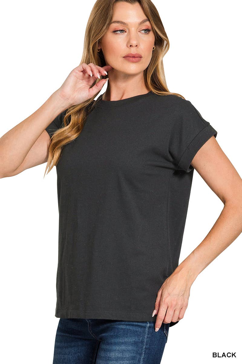 Cotton Crew Neck Short Sleeve T-shirt