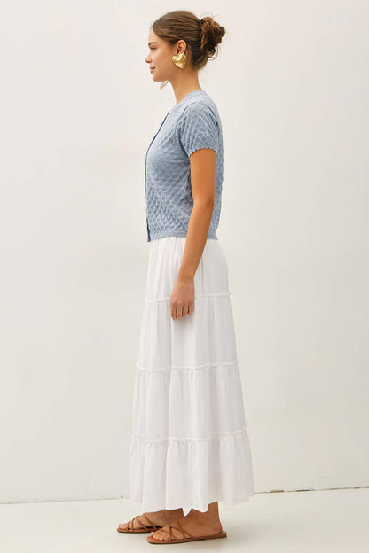 TIERED MAXI SKIRT - Whimsical Details - ["maxi","skirt"]