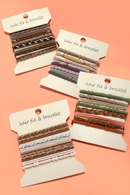 BOHO DUAL FUNCTION KNOT BRACELET HAIR TIES - Whimsical Details - []