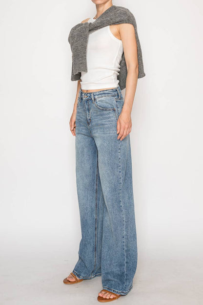 Ultra High Rise 90's Straight Jeans - Whimsical Details - ["denim","jeans","straight jeans"]