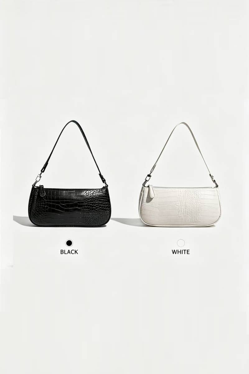 Crocodile Pattern Clutch Shoulder Tote