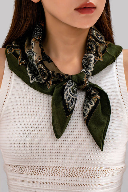 Vintage Botanical Floral Paisley Square Scarf
