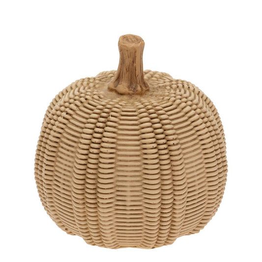 Small Wicker Textured Pumpkin Fall Autumn Décor - Whimsical Details - ["pumpkin"]
