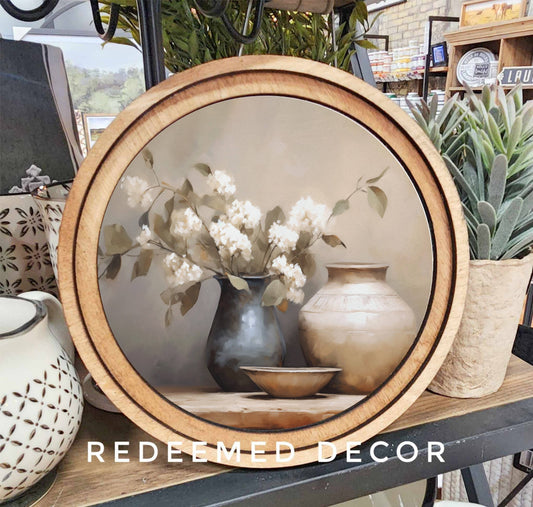 8" Round Still Life Art