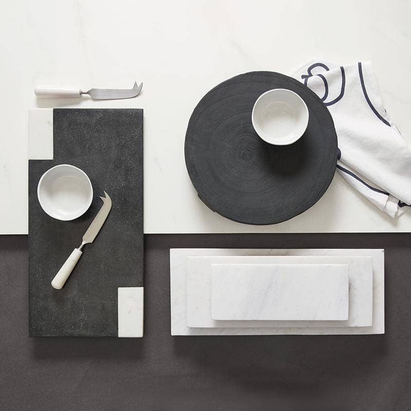 Medium White Marble Tray - Whimsical Details - []