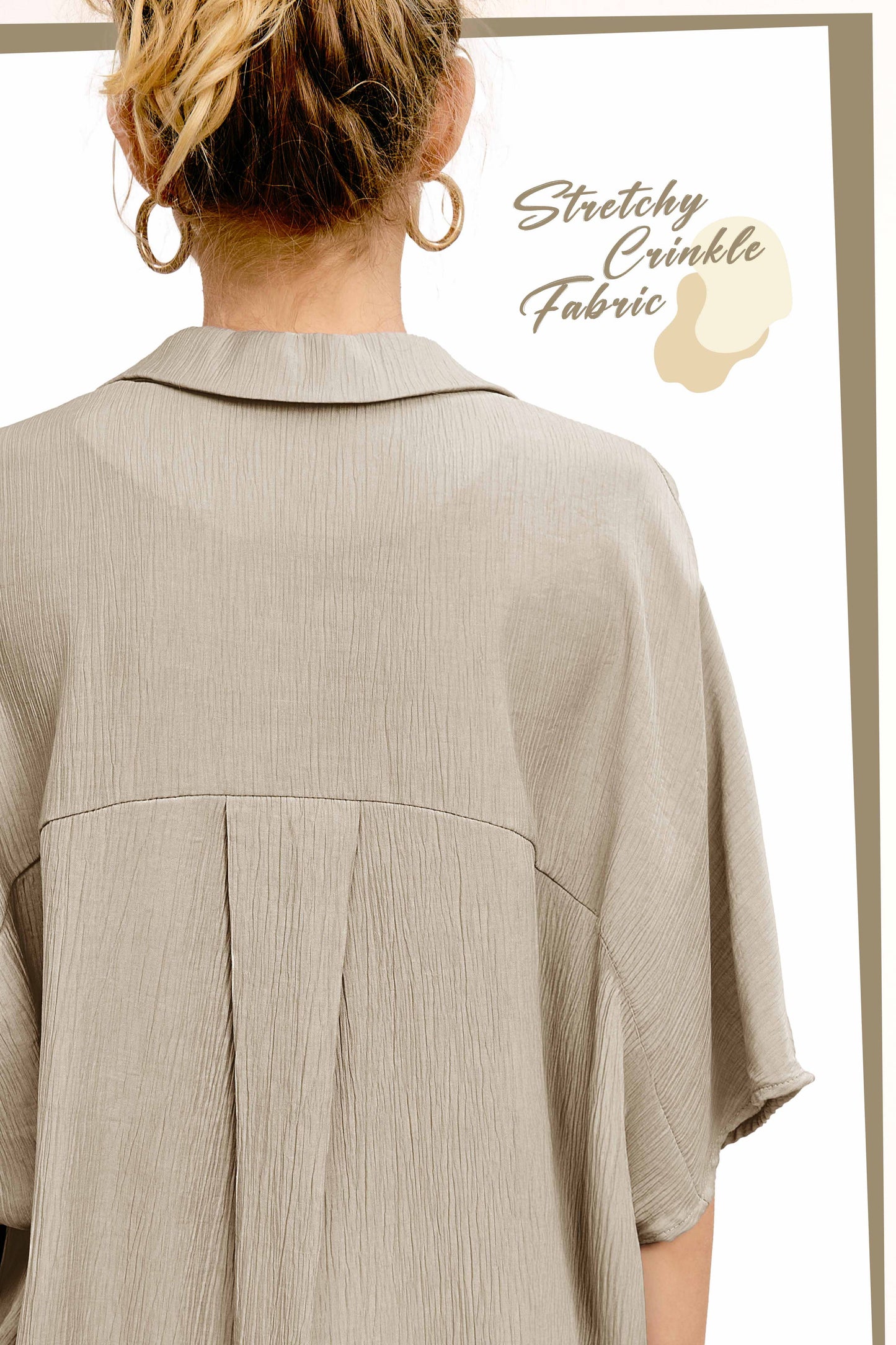 Lightweight Solid Button Down V-neck Shirts