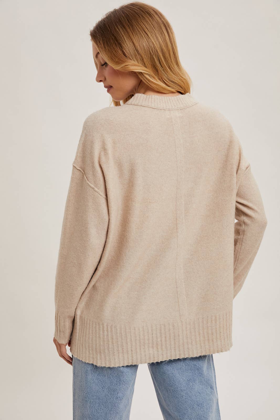 CREW NECK KNIT SWEATER PULLOVER