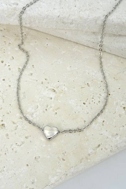 ANNA CLASSIC MINI HEART NECKLACE - Whimsical Details - ["gold","heart","heart necklace","necklace","silver"]