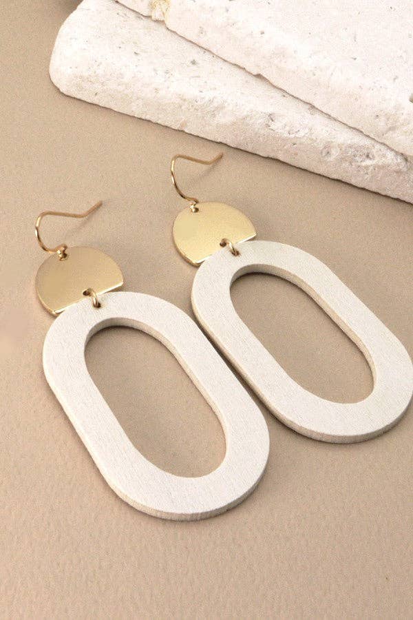 Sasha Wood Circle Earrings