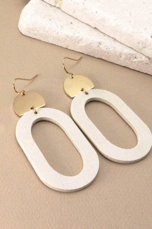 Sasha Wood Circle Earrings